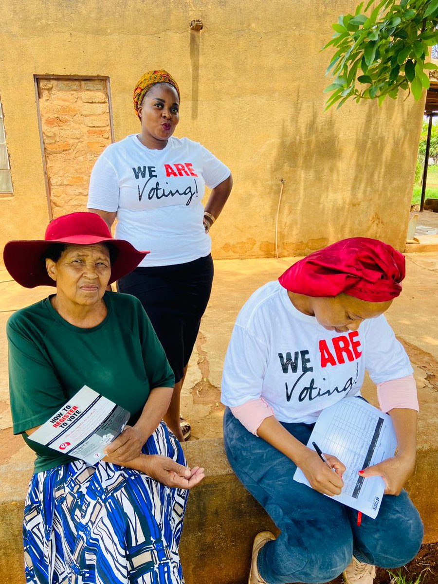 Today is a busy day as we are currently registering our community members to vote. 
We are at Phokeng Rustenburg in ward 5
#WeAreVoting 
#ThisFreedom 
#YouthMatter