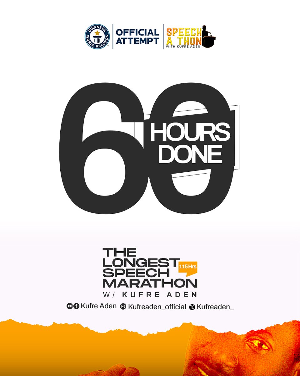 60 HOURS DONE!

60 Stars have been added to the crown more stars coming. 

We’re moving FAST! Tag along!!
#KufreAden
#OfficialAttempt
#Guiness_World_Record
#SpeechAThon
#Echoes_Of_A_Newdawn
#PavingThe_Wayfor_Abetter_GloblaCommunity
#هنا_عمان 
#ابو_عبيدة 
#العيد_الوطني_53_المجيد
