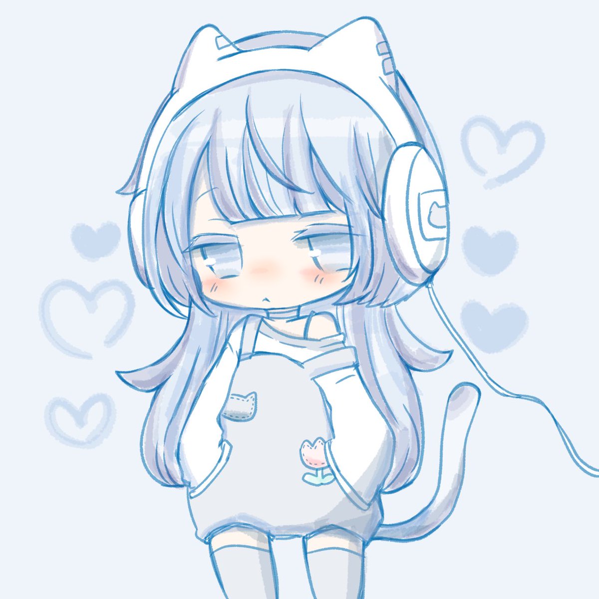 9k_mtp's tweet photo. #イラスト #フリーアイコン　
猫耳ヘッドホンちゃん https://t.co/7I5rBUnLpu