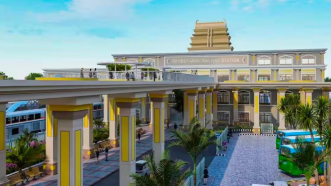 RailAnalysis's tweet photo. #AmritBharatStation: #SouthernRailway completes master plan, #revamping of structures and #roofslab for the #redevelopment of Rameswaram #Station
Read more...https://t.co/0KNkiJW0f9
#indianrailways #railway #stations #construction #development #project https://t.co/KwJtNNrUhp