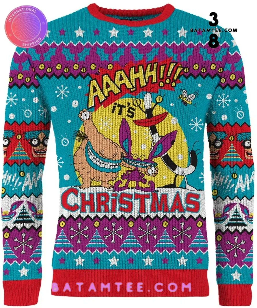 Buy it here: batamtee.com/product/aaahh-…
Selling at only: 37.95
Feeling festive with #ChristmasCheer and rocking my #UglyChristmasSweater while watching #AaahhRealMonsters. #SilentFright vibes all around!