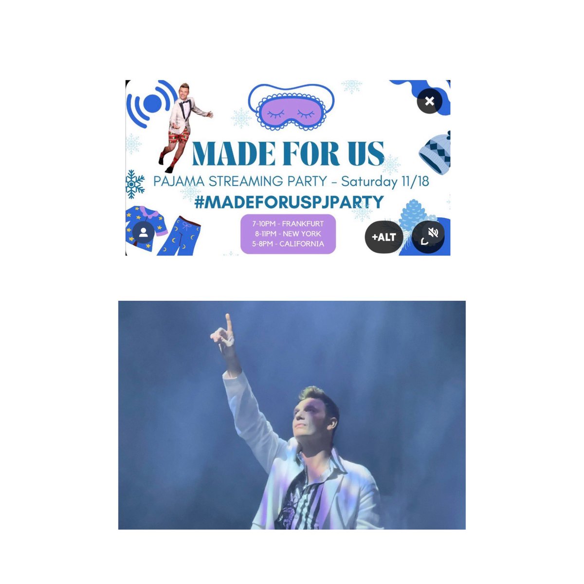 BsBGirl0302's tweet image. The next stream party starts tonight.. 

Pyjama Stream Party #MadeForUs 
Get ready #NCArmy 💪💪

#MadeForUsPJParty 
#MadeForUs
@nickcarter