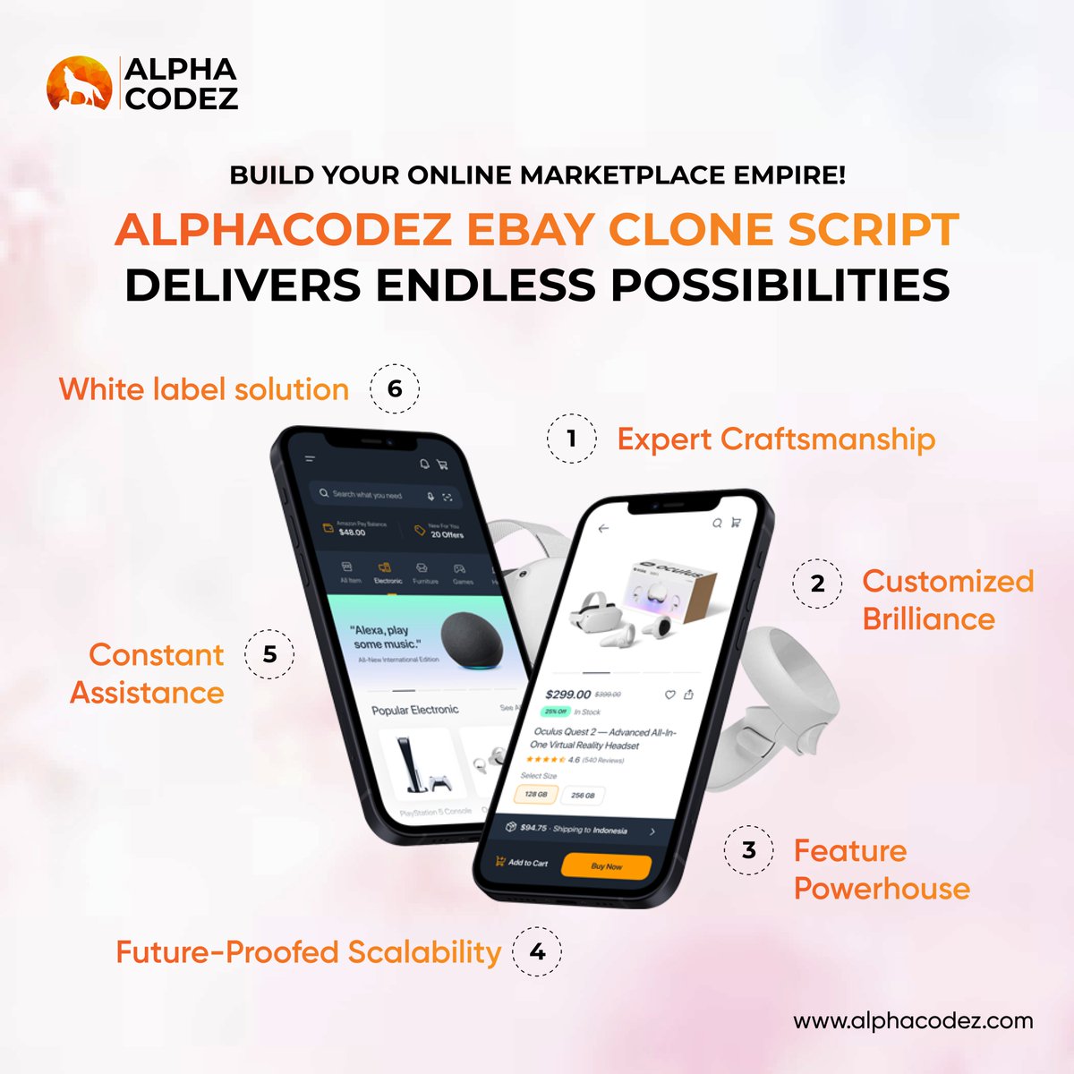 alphacodezz's tweet image. 🛒 Looking to dominate the e-commerce sphere? Alphacodez eBay Clone Script stands as your gateway to unparalleled success. It's not just a script; it's tailored brilliance designed to suit your unique business needs.#ebayclonescript #EcommerceTips #EntrepreneurTips #alphacodez
