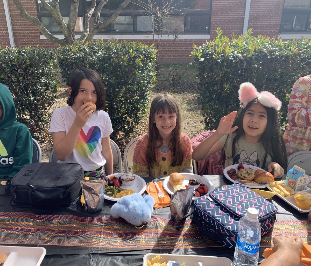 Yesterday was a beautiful day for 3rd Grade Friendsgiving! We gathered around one table and ate some yummy food during lunch time. We were so grateful for the grownups who spent some time in their day serving our students and helping to make this special meal happen!