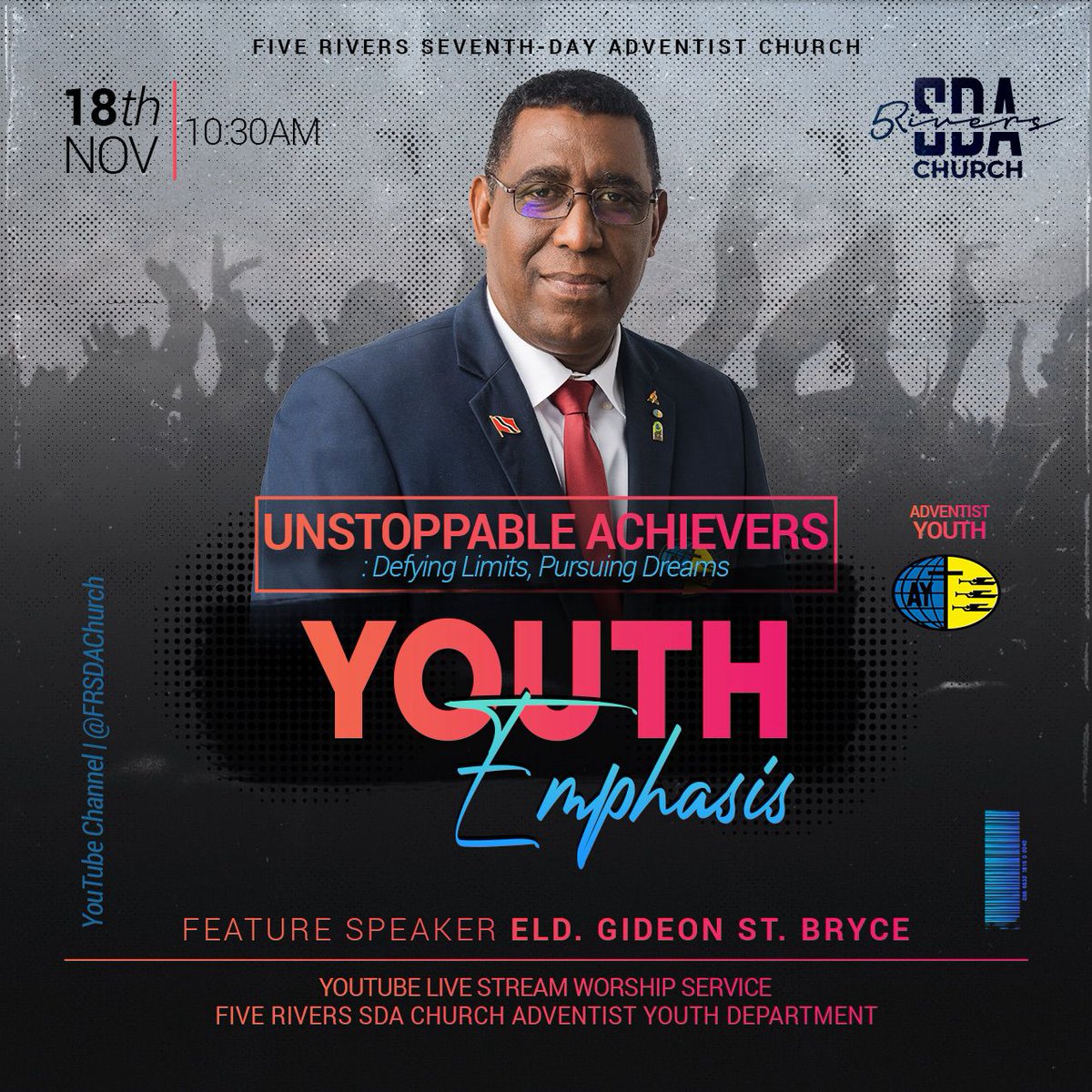 frsdachurch's tweet photo. Youth Emphasis Programming continues today @ FRSDA Church. Join us online from 1030am.

#FRSDAChurch 
#AdventistYouth 
#SDAinTnT https://t.co/B7wwBPwNBC