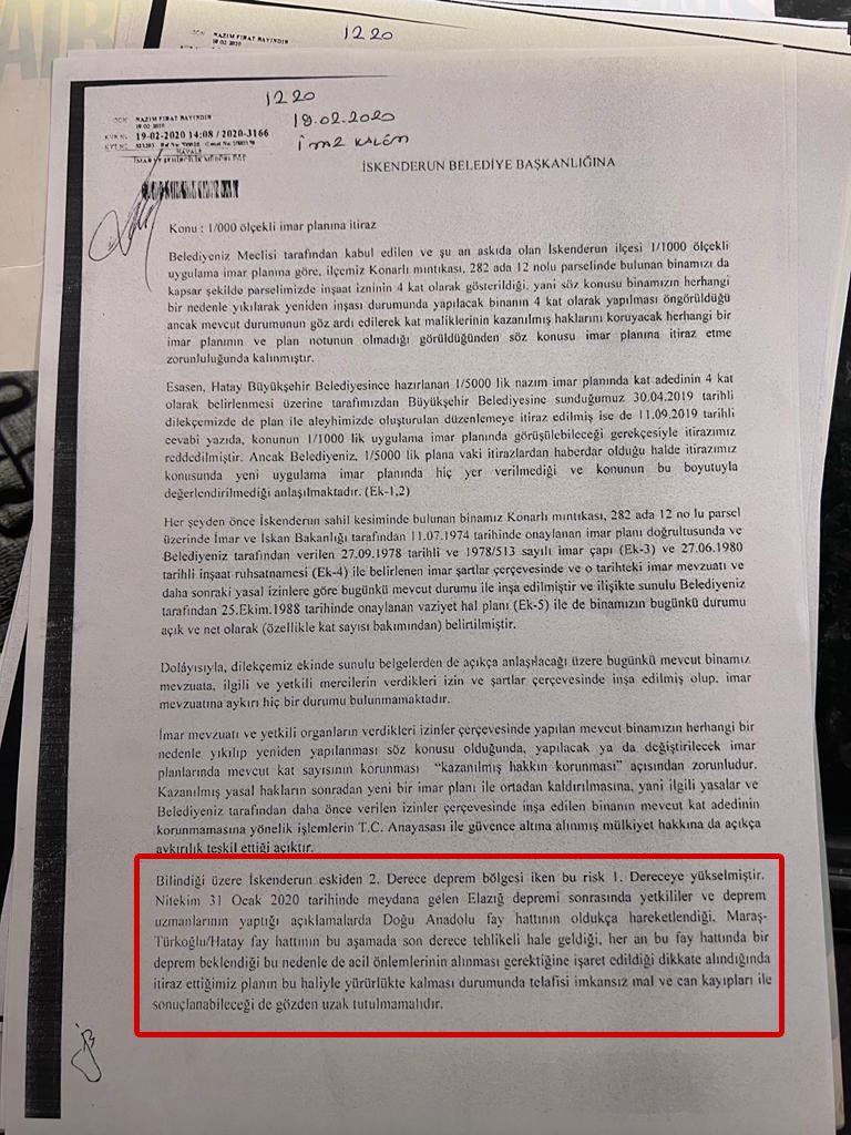 Sayın <a href="/ismailsaymaz/">İsmail Saymaz</a> 7 ay önce depremde yıkılan Eda Apartmanın “imar hukuku” sorunlarıyla ilgili hazin hikayesini dile getirmişti. 

Depremde yıkılan Eda apartmanında(İskenderun) rahmetli meslek üstadım Nazım Fırat Bayındır abim de bulunmaktaydı.

Rahmetli meslek üstadı abim;