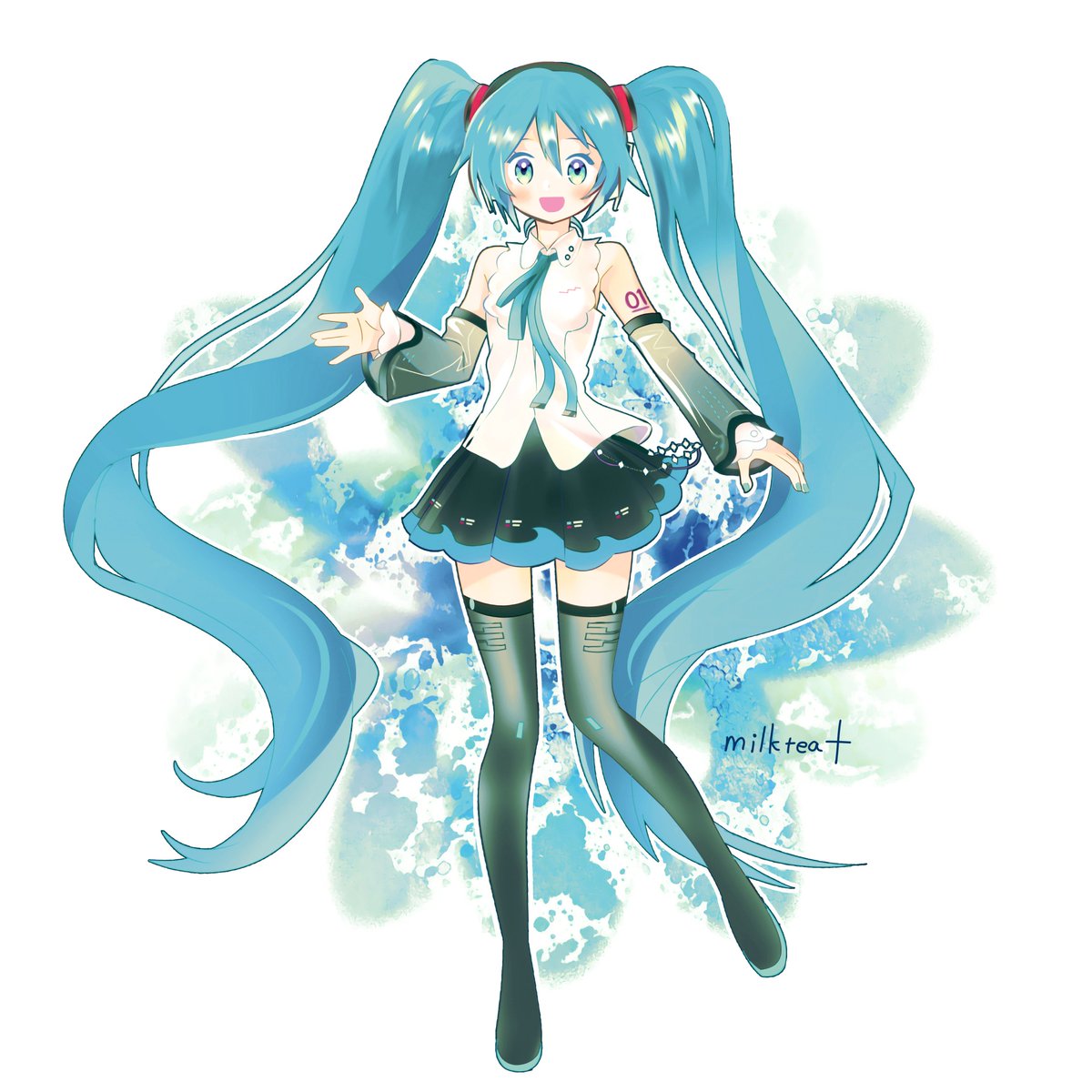 初音ミク「初音ミクNTさん!#初音ミク 」|milktea＋のイラスト