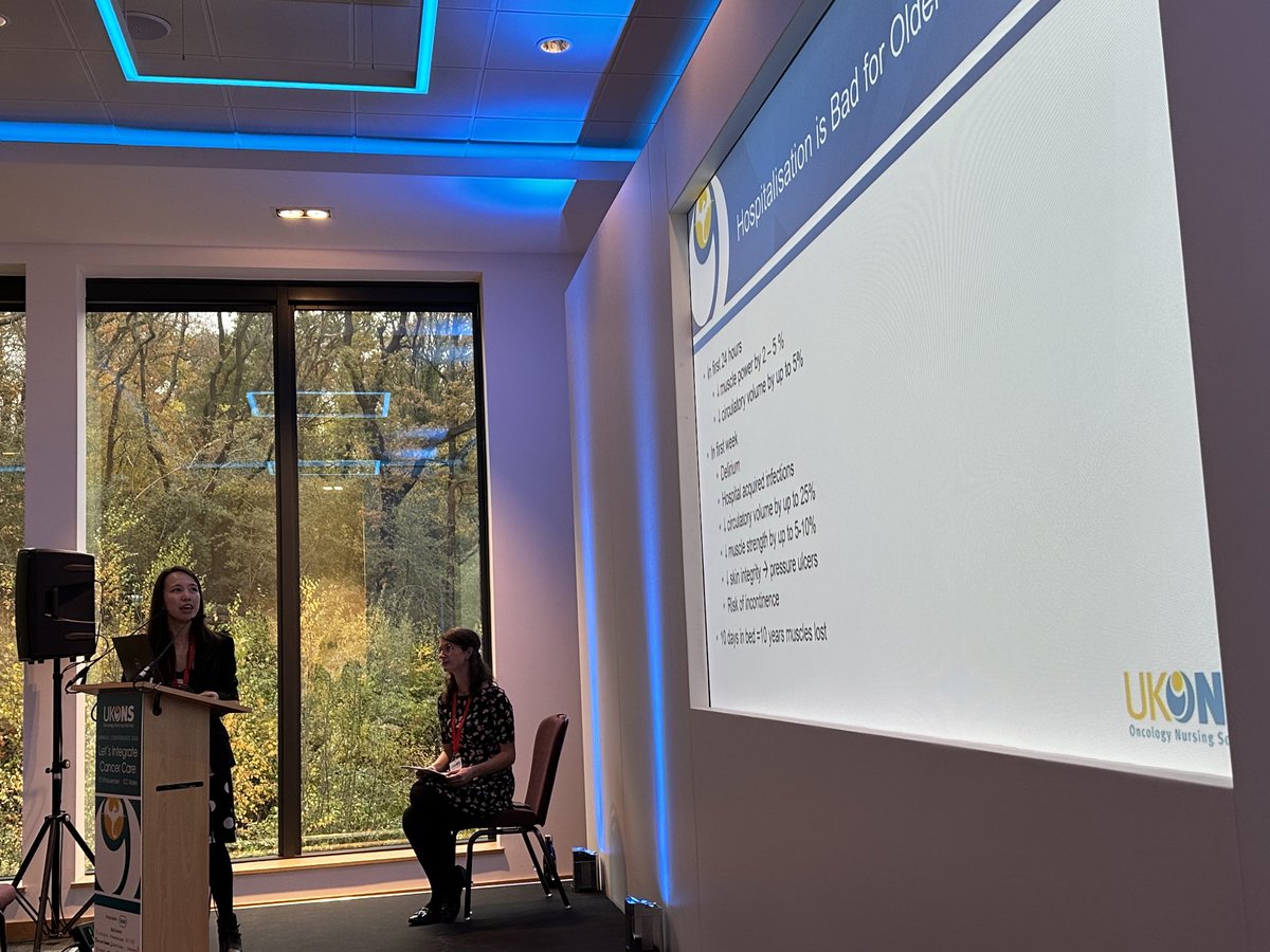 BarrottLisa's tweet photo. Excellent session on importance of frailty assessments in cancer care &amp; the vital role of the MDT, with Dr Cassandra Ng &amp; Dr Jess Pearce #UKONS2023 ⁦@UHSussex⁩ ⁦@SurreySussexCA⁩ https://t.co/qHPDSJvszm