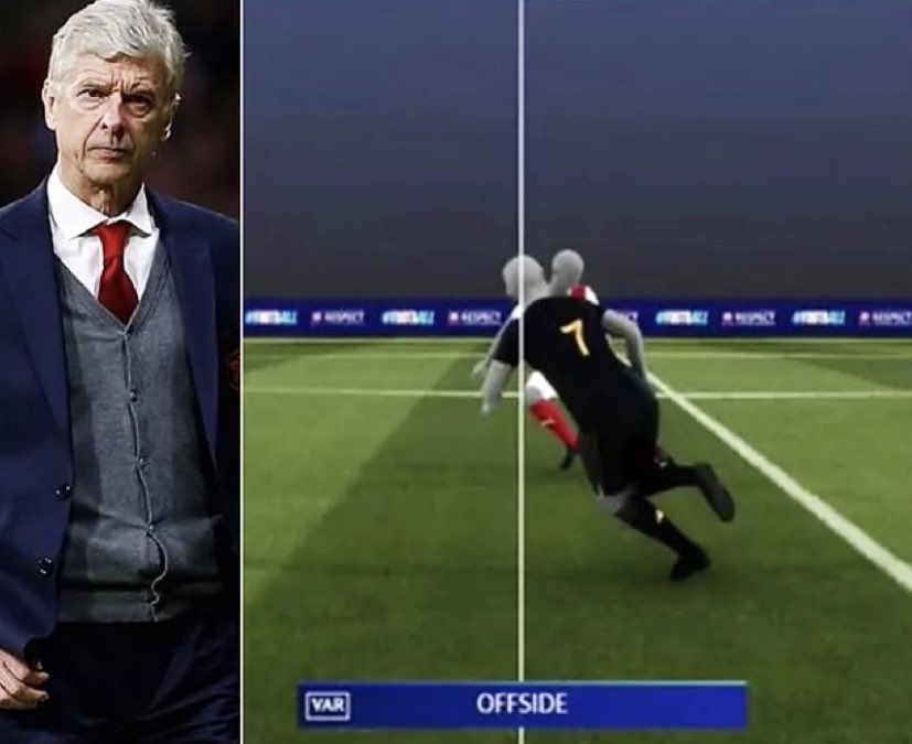 🚨🚨| The Wenger offside law being introduced in 2024-25 is a possibility.

So if the attacker’s entire body completely overtakes the last defender; it’s offside.

But, if a small part of the attacker’s body is ‘offside’, it won’t be considered offside. 

[@marca]