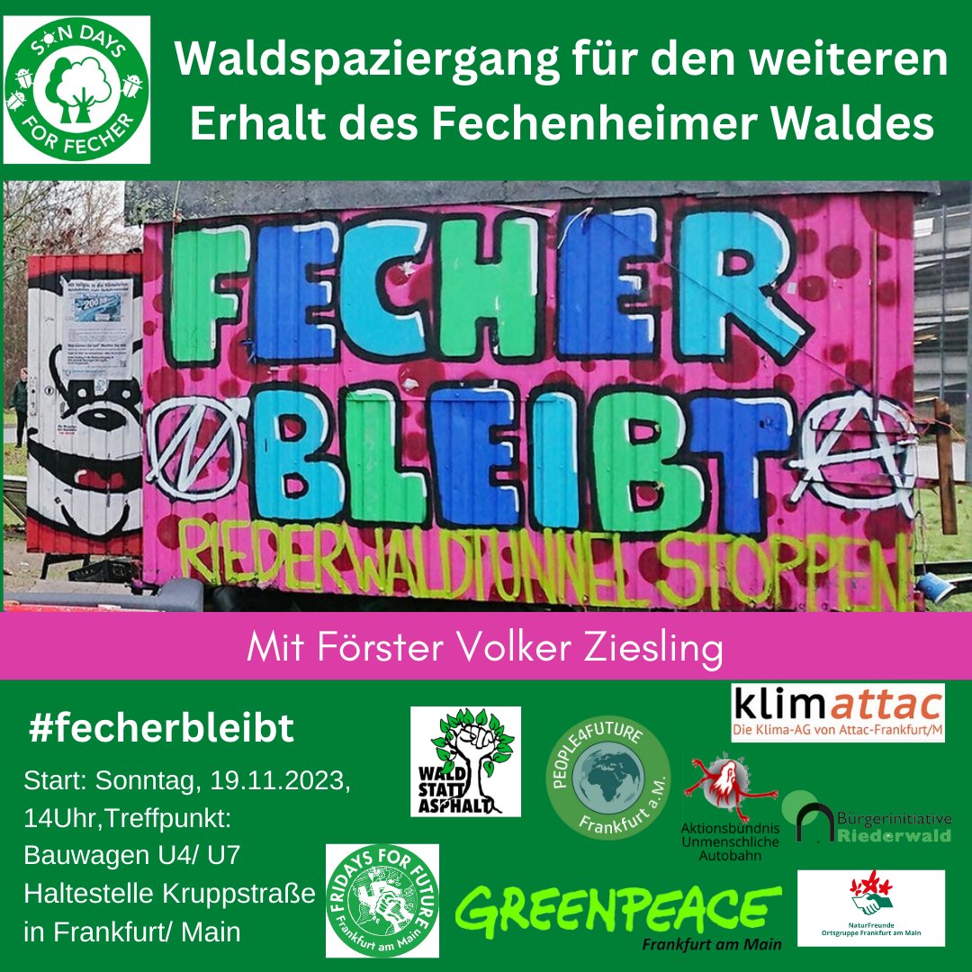 JuliaKrohmer's tweet photo. Deshalb erst recht: kommt zahlreich zum nächsten Waldspaziergang im #Fecher, morgen, 19.11., 14 Uhr U-Bahn Kruppstrasse. https://t.co/mG7Eg78Got