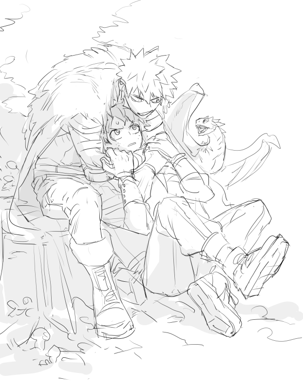イメージがうまく固まらなかった没ラフ