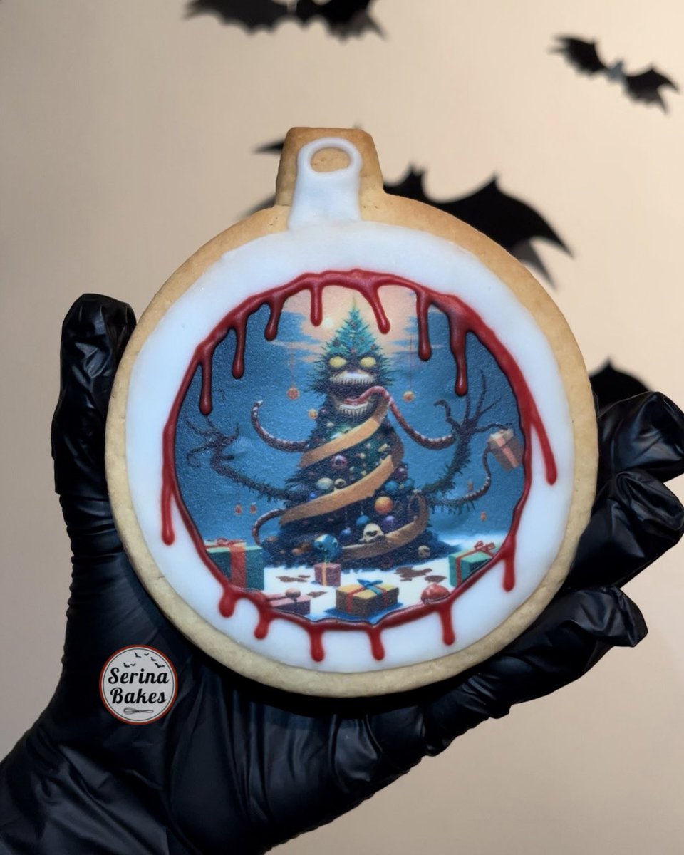 serinabakes's tweet photo. Donβt try to peek under the tree this Creepmas! ππ
#serinabakes #baking #sugarcookies #vegan #baubles #vegansugarcookies #sugarcookiebauble #christmastree #horrorfan #creepytree #foodie #ornament #terrortree #creepmas #christmas https://t.co/3OBeo31tGR