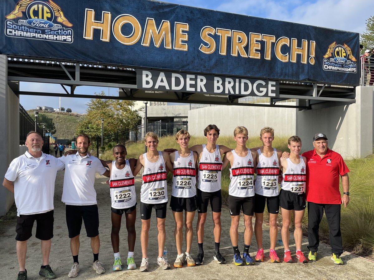 SCHSTritons's tweet photo. Triton Boys’ Cross Country has done it again!! Back-to- Back CIF-SS D1 Champions!!! Brett Ephraim 3rd; Taj Clark 9th; Kai Olsen 10th; Pierce Clark 17th; Dallin Harrington 21st; Isaac Gould &amp; Johan Anderson - AWESOME!!! 👍💪🏆🏆⁦@ocvarsity⁩ ⁦@latsondheimer⁩ https://t.co/RPRWziZ3we