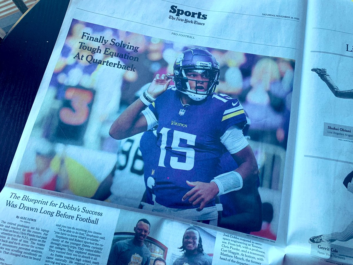 Just grateful. Grew up reading dudes like <a href="/HowardBeck/">@howardbeck.bsky.social</a> &amp; <a href="/PeteThamel/">Pete Thamel</a> in this thing at my grandparents’ kitchen table. Sparked a dream. Grateful. theathletic.com/5069000/2023/1…