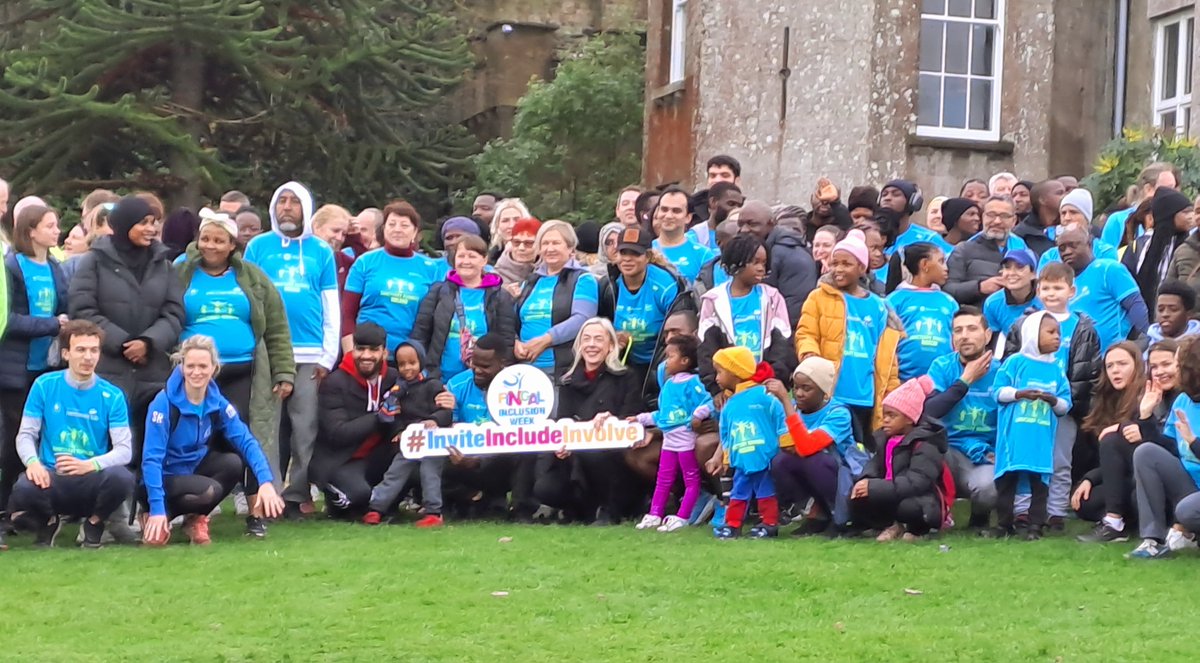 fingalcommunity's tweet photo. The Fingal Integration Officer visited Sanctuary Runners in Ardgillian Demesne where 200 people came together to do the parkrun &amp; get to know each other, its what Fingal Inclusion Week is all about! @EVENTSinFingal #sancturyrunnersdublin #inviteincludeinvolve https://t.co/OX9BfK2aC4