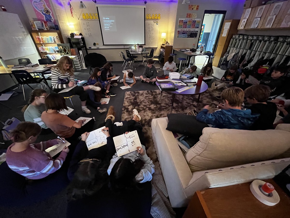 WelshPaige's tweet photo. We love a Rapid Whiteboard Exchange in 6th grade! Gotta keep those minds moving during our algebraic expressions unit! ⁦@SMSD_Corinth⁩ https://t.co/P4gKT144vc
