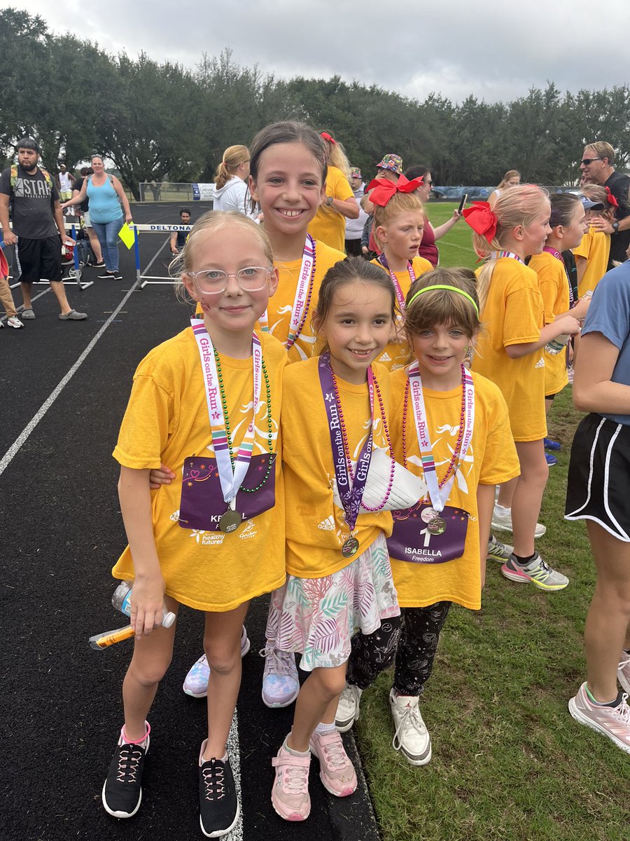 Our Girls on the Run team kicked off Thanksgiving break by completing a 5k at Deltona High School this morning! Way to go girls!!!