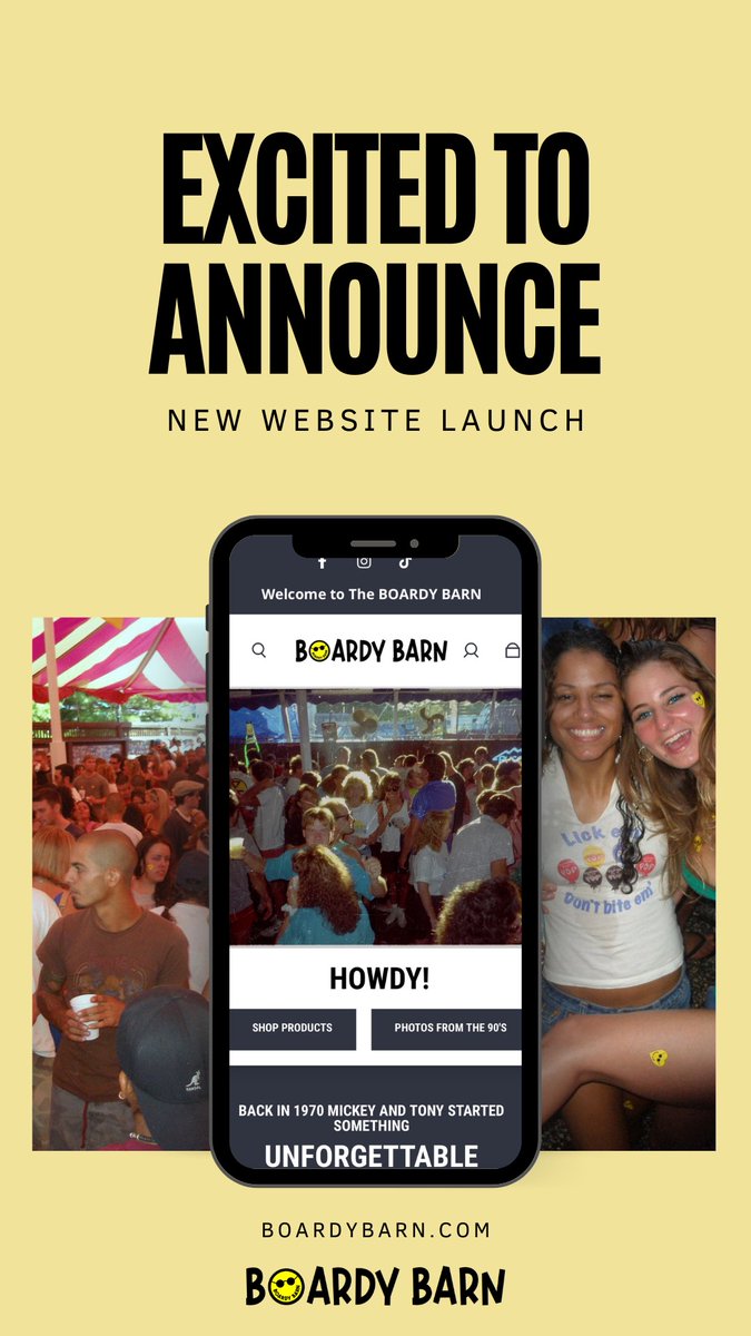 BoardyBarn's tweet photo. 🤠 howdy! We just uploaded thousands of classic Boardy Barn photos at https://t.co/2JdBVV2DCJ. Dropped some fun merch too! https://t.co/9Xb97SvvgQ