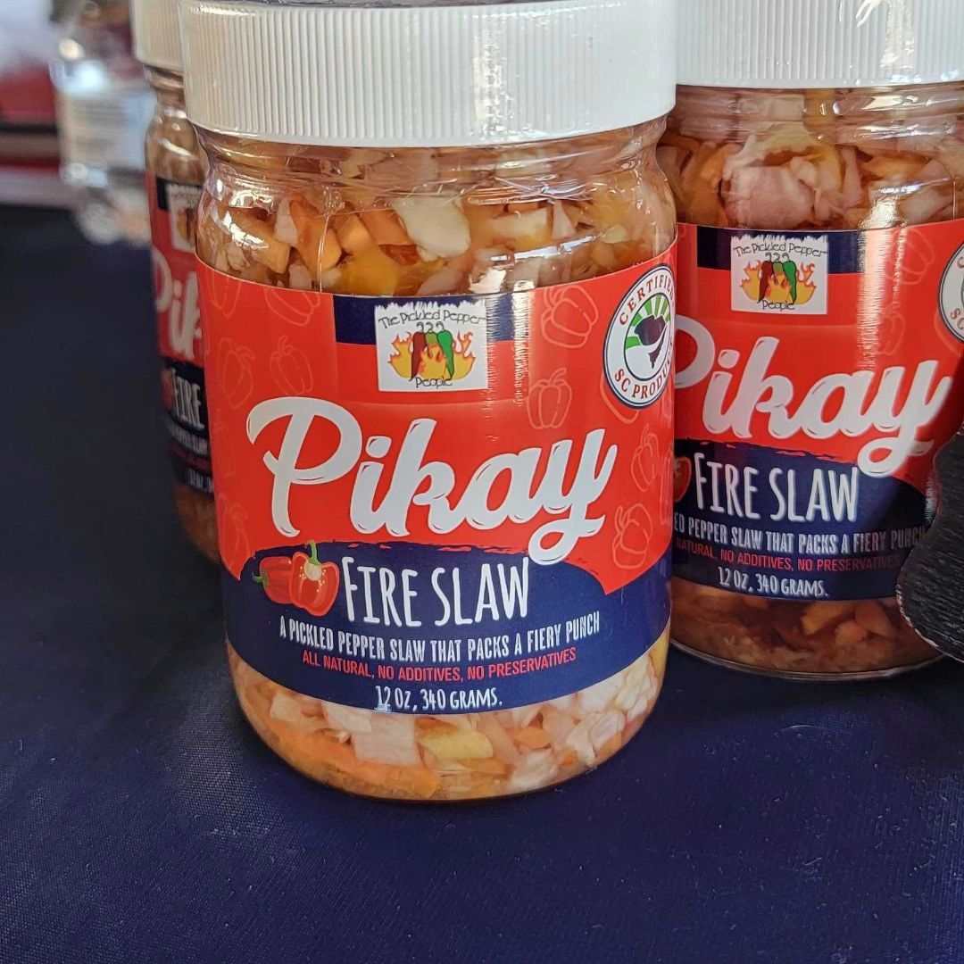 pickledpeppeep's tweet photo. TODAY we have Holiday Baskets, Fire, Mild and Death Slaw available at @ToastyFarmer Saturday Market, at @fireforgebeer #PikayFireSlaw #SpicySlaw #HaitianCuisine #TryPikay #toastyfarmer #fireforgecraftedbeer #FoodSampling #Greenville #lovemymarket #gvlfood #yeahthatgreenville https://t.co/uSTGXxWsOc
