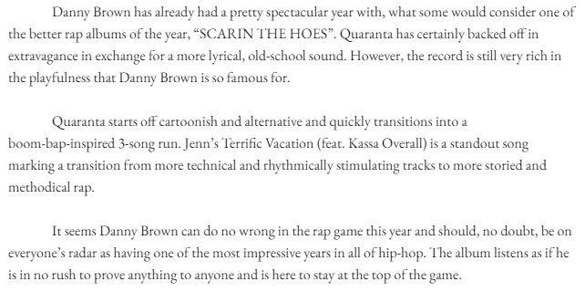 Danny Brown - QUARANTA