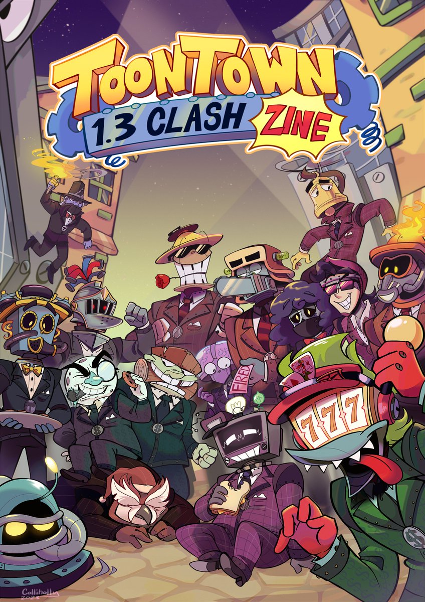 My full piece for the 1.3 Clash Zine! I was honored to have drawn the cover for this project. Go check out the full zine below!
Happy zine release day and one year anniversary to the update that's inspired me for the past year 💖⚙️