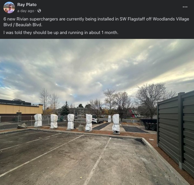 RyanSWithrow's tweet photo. @RANtracker new RAN station (coming online soon) found in Flagstaff, AZ (exact location: https://t.co/6UTkzvAHOp). Thanks to Ray Plato of Rivian Owners of Phoenix (Facebook group) for the find. https://t.co/0x8lPu6vi1