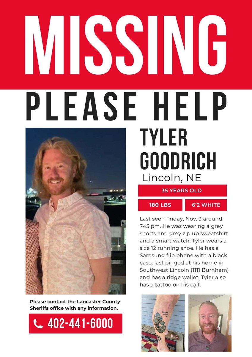 rachbruss21's tweet image. NEBRASKA man gone missing … please help me find my friend. He’s a veteran, dad to two boys, marathon runner, community member and my friend since kindergarten.