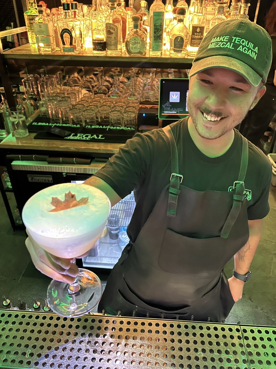 November cocktail special - clove-infused Tapatio Añejo tequila, almond liqueur, lemon, apple cider syrup, charred tortilla bitters. It’s bomb! Basement bar only, $16. Salud! #phoenix #arizona #cocktails #cocktailbar