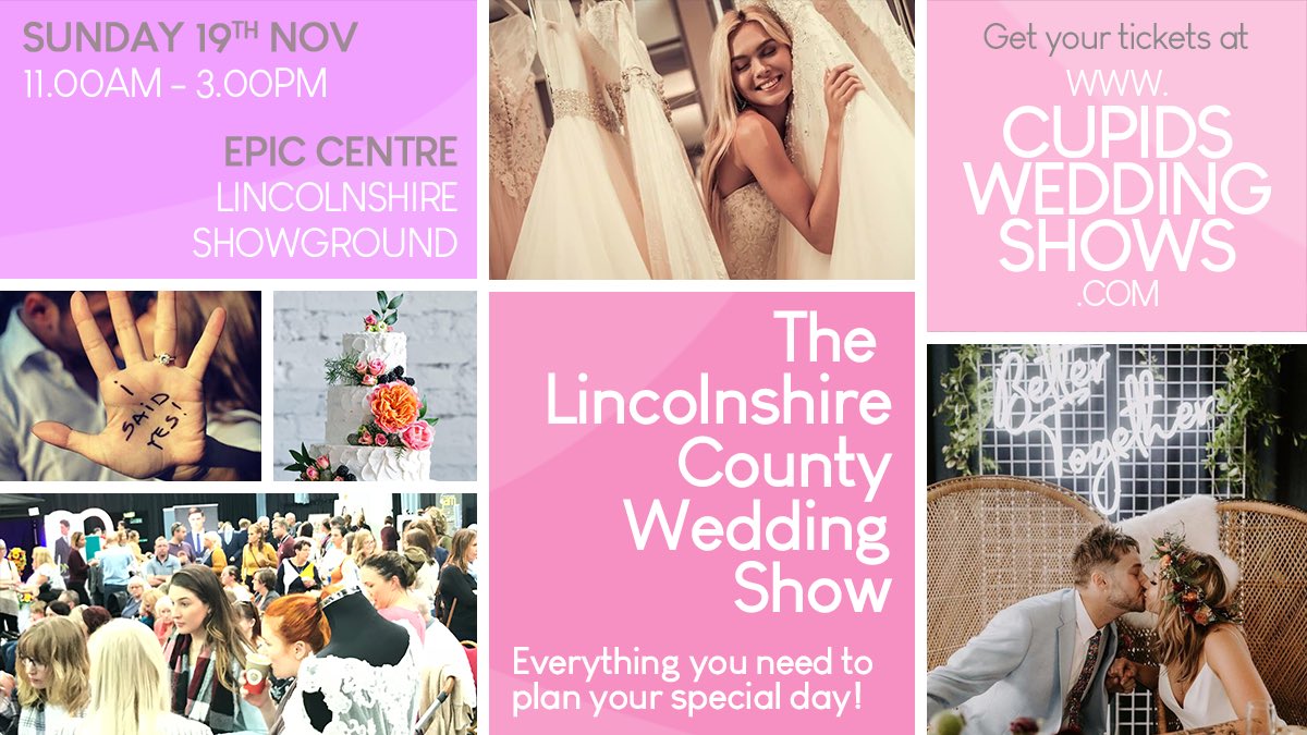 Meet us at the <a href="/CupidsShows/">Cupids Wedding Shows</a> tomorrow at <a href="/LincsShowground/">Lincolnshire Showground</a> to see how we can turn your day into the wedding of your dreams! 💍🥰
