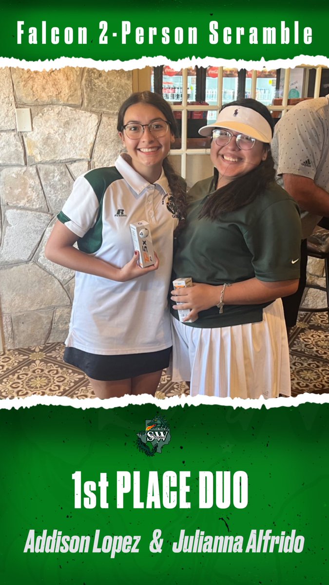 Congrats to Addison and Julianna for teaming up to take 1st place at the scramble yesterday! You both stepped up in a big way!