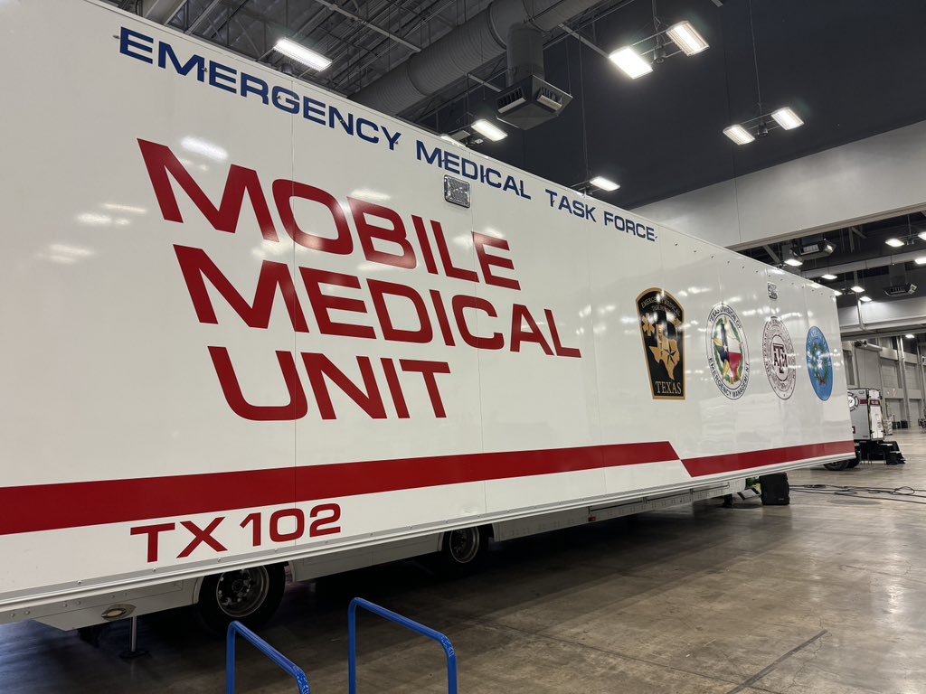 TXEMTF's tweet photo. Our #TXEMTF team is hard at work setting up our conference display for this yearβs Texas EMS conference.
Make sure you swing by this Sunday or Monday to check out our new mobile medical unit, our wildland support teams, our new AMBUS, and our infectious disease response team. https://t.co/GPGNHeNqqM