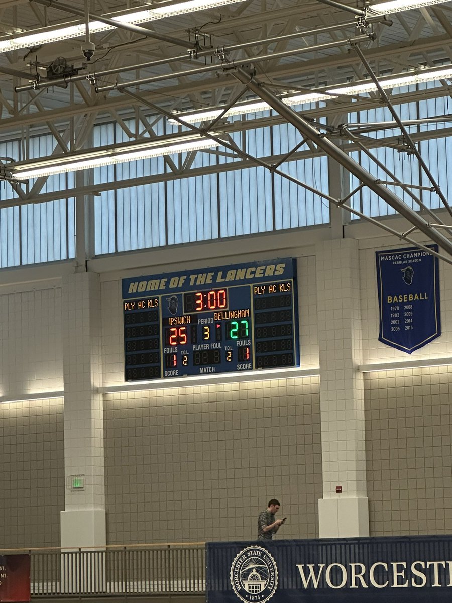 On the fourth set now. We won the 3rd. Go hawks!!