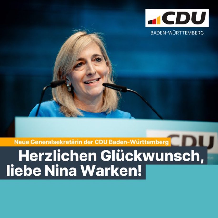 AWidmannMauz's tweet photo. Herzlichen Glückwunsch, liebe Nina und viel Erfolg und Fortune in diesem wichtigen Amt! 💐@cducsubt @frauenunion https://t.co/JvgGiAQ1iS