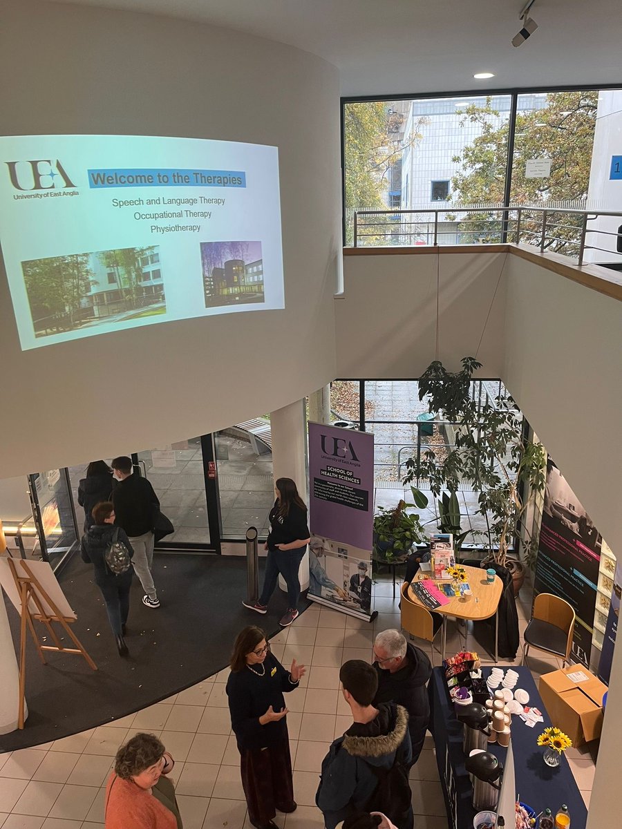 Join us in the Queen's Building today to find out more about our therapies programmes @uniofeastanglia @UEA_Health #OccupationalTherapy #OccupationalTherapyStudent #UEAOpenDay2023 #ThisIsUEA