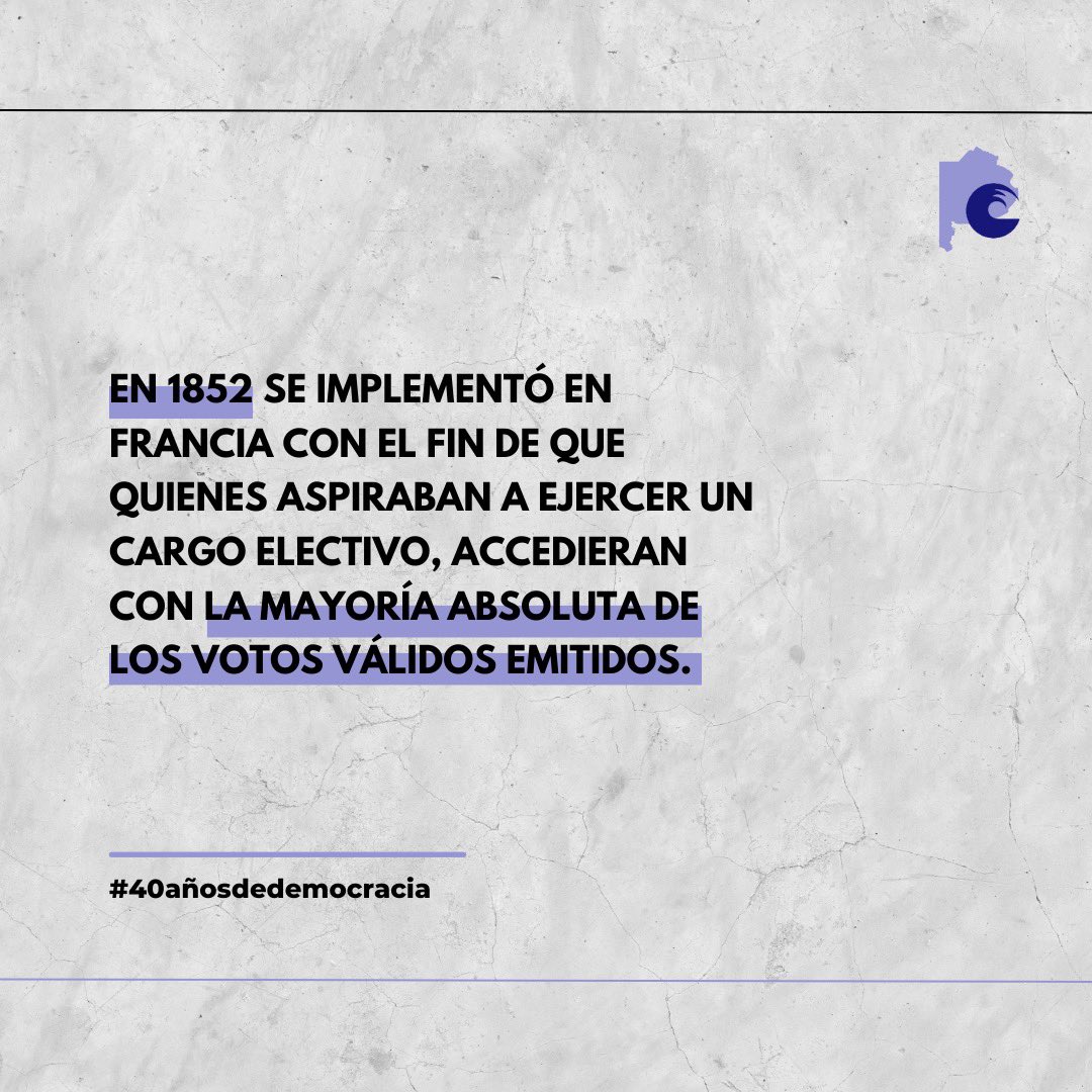 fngarcialoberia's tweet image. ¿Sabés que es el Balotaje? Te contamos cómo y cuando surgió, y cómo es su vigencia en Argentina #Balotaje #40AñosDemocracia #UNMdP