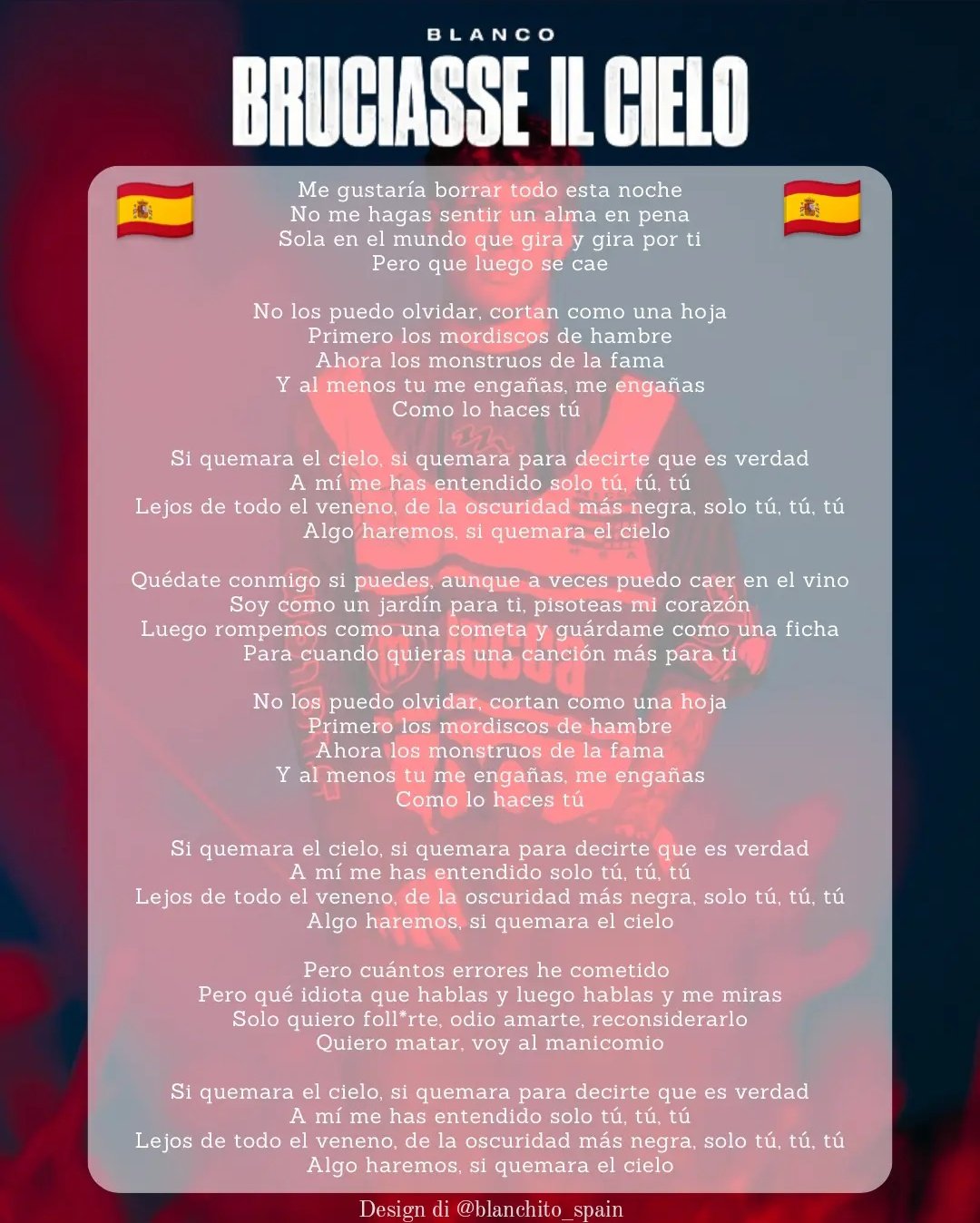 Blanco 🇪🇸 España on X: Bruciasse il cielo - Si quemara el cielo 🔥🇪🇸  #blanchitobebe #bruciasseilcielo  / X