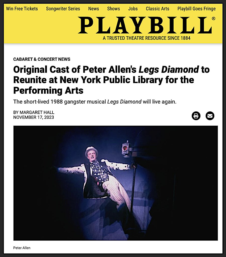 The evening, which will be directed by original cast member Jonathan Cerullo, will be moderated by Richard Ridge Thank you <a href="/nypl_lpa/">The Library for Performing Arts</a>, @peterallen <a href="/bbraxtonact2/">Brenda Braxton</a>