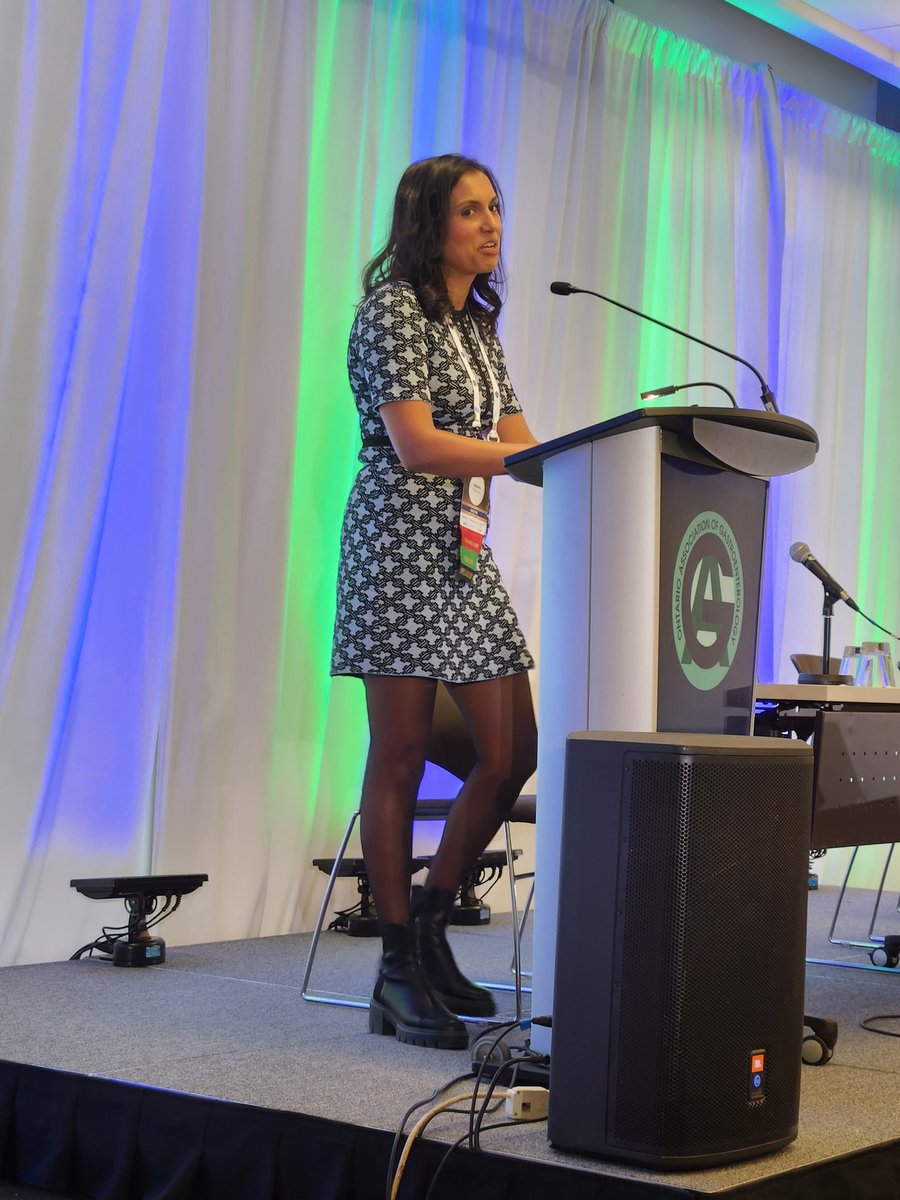 GastroGreenMD's tweet photo. Dr. Natasha Bollegala kicking off the morning sessions. Great turnout! #oag2023 @ontario_gastros https://t.co/yJjbUxbJQO