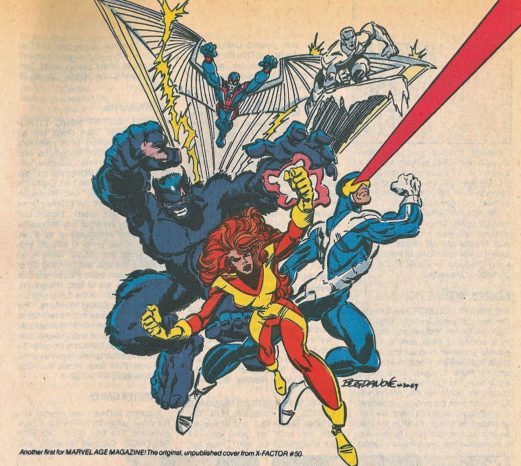 SalaDePeligro's tweet photo. Portada descartada de Jon Bogdanove para X-Factor #50 (izquierda).
Portada publicada de Rob & Todd para X-Factor #50 (derecha).
#6deX https://t.co/vTi7xHsTOg