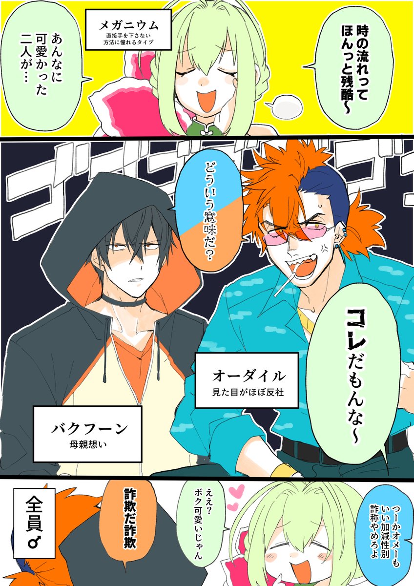 【pkmn擬人化漫画】今は遠き少年時代のジョウト御三家 