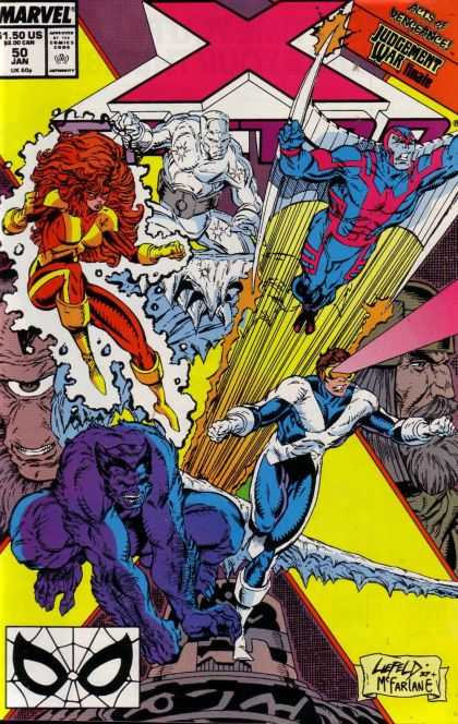 SalaDePeligro's tweet photo. Portada descartada de Jon Bogdanove para X-Factor #50 (izquierda).
Portada publicada de Rob & Todd para X-Factor #50 (derecha).
#6deX https://t.co/vTi7xHsTOg