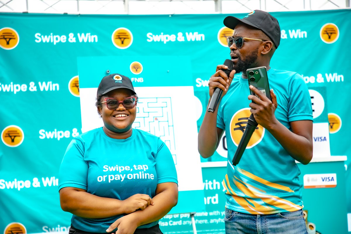 FNB_Botswana's tweet photo. Congratulations to our #FNBSwipeAndWin winners from today's draw in Gaborone, where some FNB customers scored big with their FNB Visa cards and won their share of the cash prize! https://t.co/CQV0WXjsAj