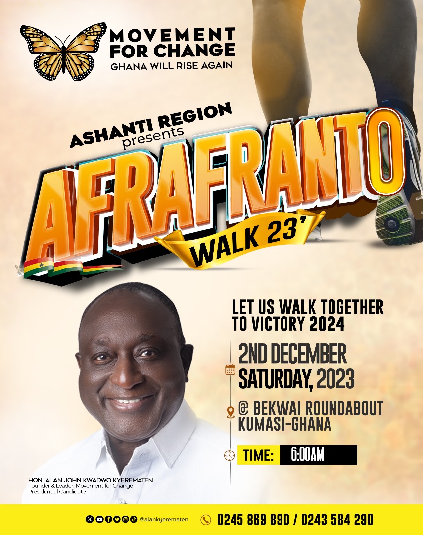 YellowArmy_Gh's tweet photo. 📅 2nd December 2023
📍 Bekwai Roundabout, Kumasi
⏰️ 6am sharp
We are the "Afrafranto" #MovementForChange. 
#UnityWalk23
#AlanCash
#AlanisCompetent https://t.co/vzEfIIC78K