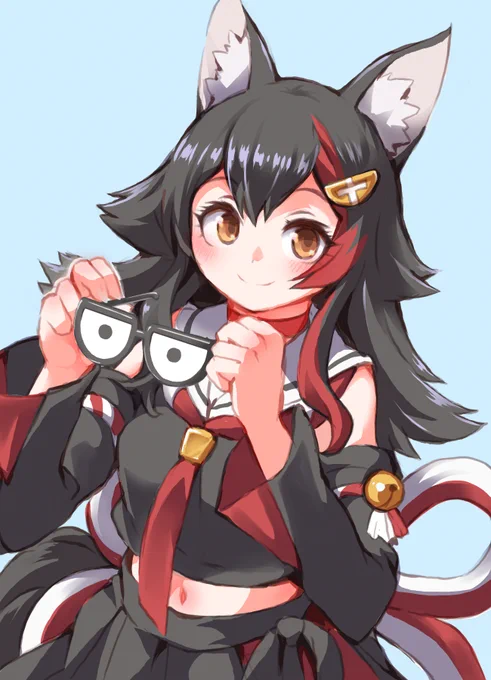 いらすとやメガネとミオしゃ 