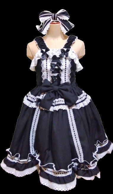 doroyume's tweet photo. 前回のJSKハーフボンネットセットの色違い、黒と青タータンチェックのセットを制作させていただきました🖤💙今回はリボンカチューシャもセットです🎀

最終的に２ヶ月掛かってしまいました(´・ω・｀)お待たせして申し訳ありません

@one_earth_r さんに納品いたしました https://t.co/EXxcl8pF5k