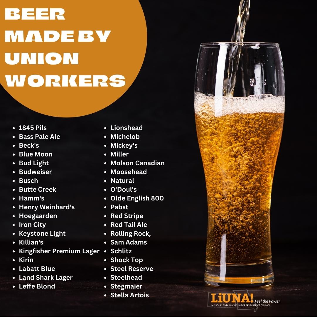 🍻 Enjoying a weekend beer is always better when you know your hard-earned money is going to build up fellow union workers and their families. #1u
