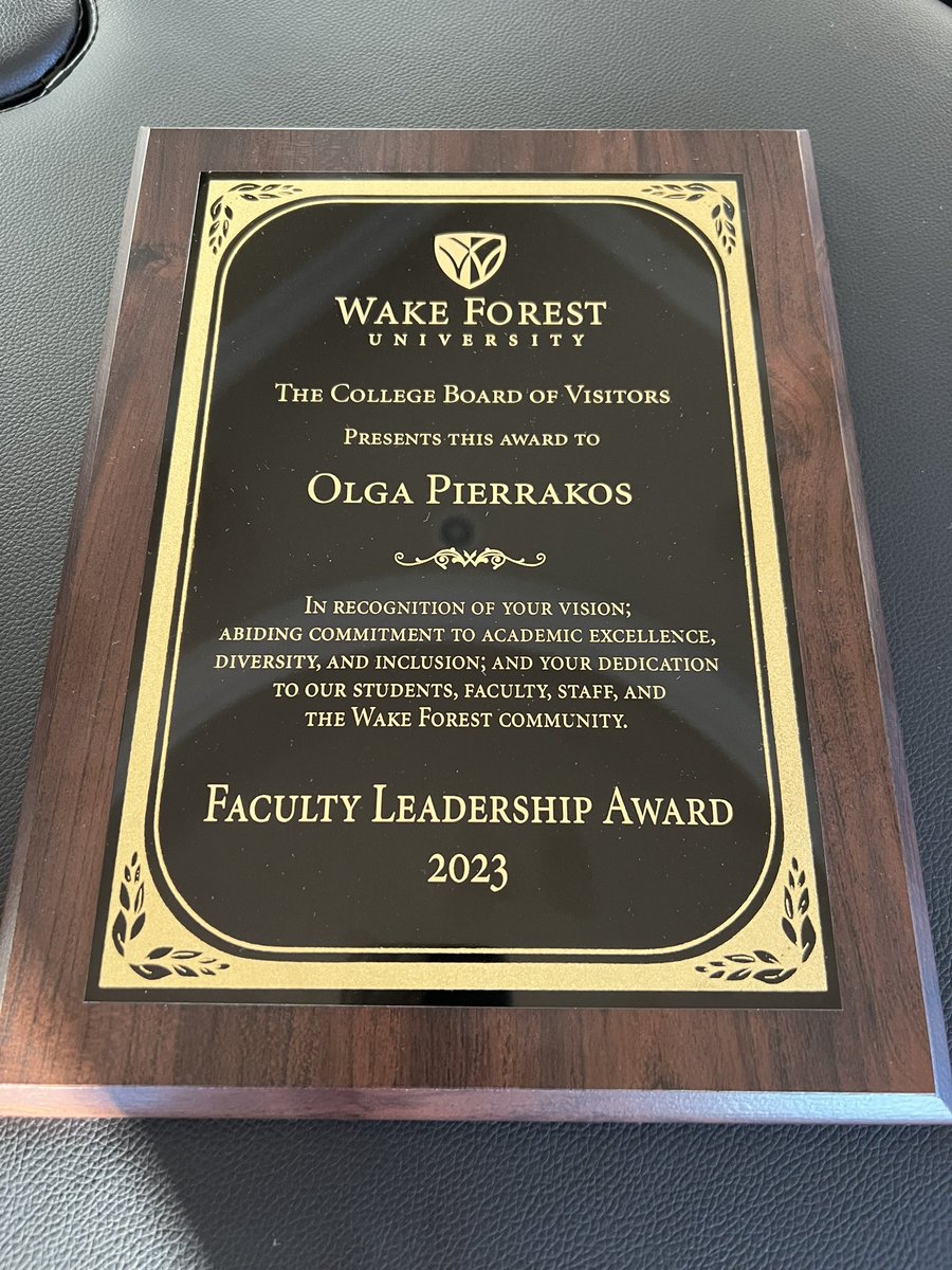 Thank you College Board of Visitors @WFUCollege for recognizing my leadership as Founding Chair of @WakeEngineering. Intentionality led to unprecedented diversity, inclusion, innovation. 14th Best Undergrad Eng. Program @usnews @WakeForest @WFUParents @WFUAlumni @KEENunleashed