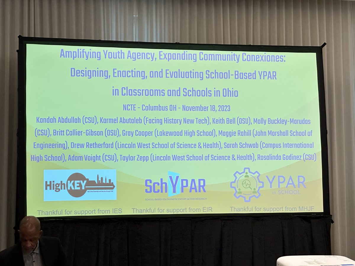 williamkist's tweet photo. Happy to be here @NCTE bright and early hearing presentations by the illustrious YPAR group with @mollyb0903 and @CLEMetroSchools teachers and students. @CLE_State Join us in the Ema Spencer Room, Hilton 402! #NCTE23 https://t.co/D5ryyCYrxd
