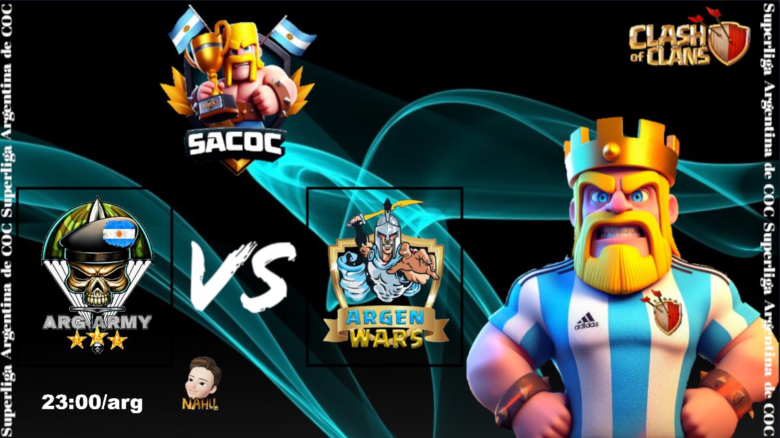 hoy a las 23:00 arg seguimos con clash of clans de bueno

ARG ARMY VS ARGEN WARS

 no te lo pierdas

youtube.com/@NAHUtm