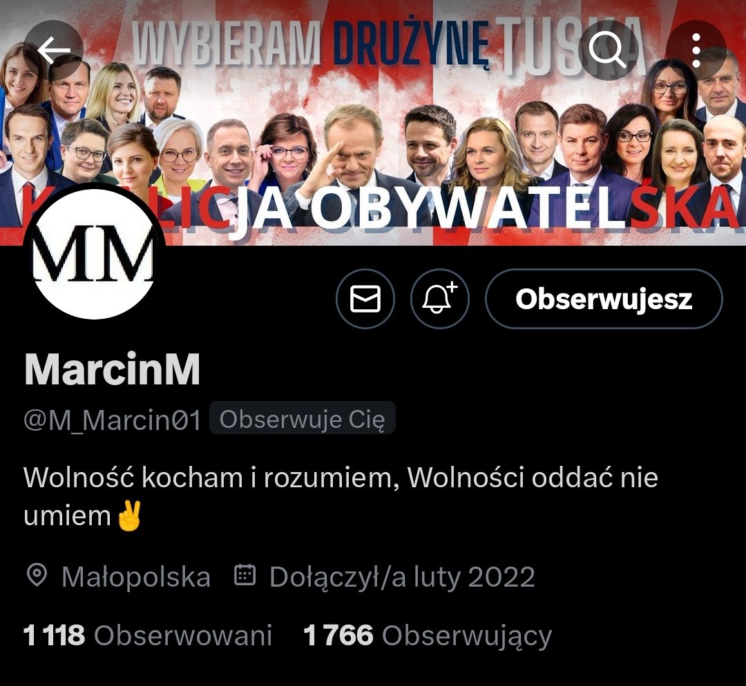 Chciałbym Państwu serdecznie polecić tego allegrowicza: @M_Marcin01 Świetny dowcip, doskonale wyczucie czasu, godny obserwowania. 💪 Zróbcie dobry uczynek i przytulcie chłopaka. Niech Wam Czarnek w willach wynagrodzi.